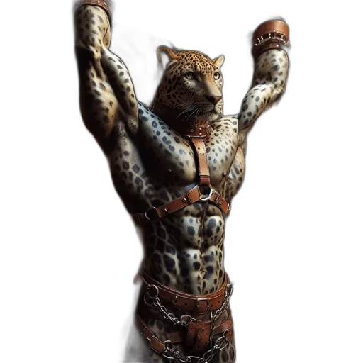 animal, robot, creature, staff, 3d render, concept art, comic book art, fantasy art transparent PNG cut-out