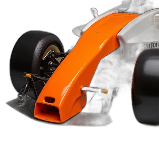 car, orange, plastic, mounted, steering, arm, front, suspension transparent PNG cut-out