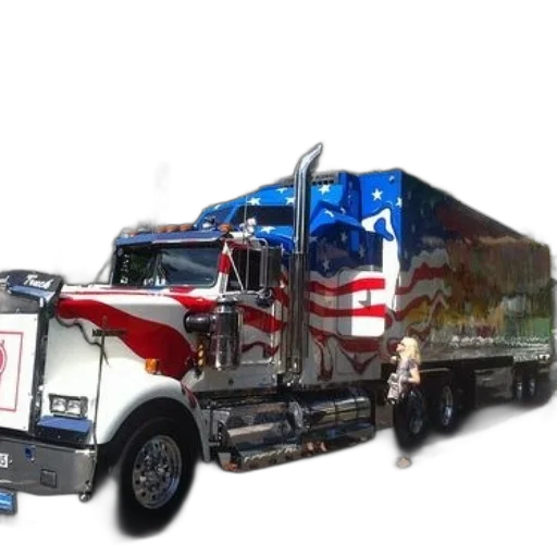 weapon, photorealistic, 3d render, concept art, large, truck, patriotic, design transparent PNG cut-out