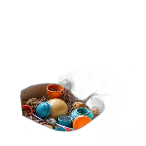 jewelry, food, crown, shoes, 3d render, photorealistic, earth tones, colorful transparent PNG cut-out