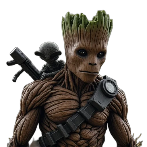 creature, staff, concept art, 3d render transparent PNG cut-out