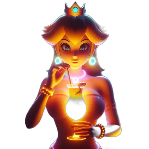 crown, jewelry, dress, robot, concept art, pixel art, 3d render, fantasy art transparent PNG cut-out