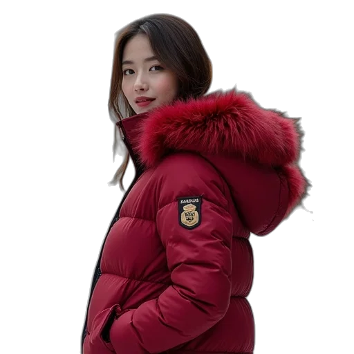 jacket, photorealistic, 3d render, red transparent PNG cut-out