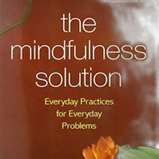 mindfulness, solution, book, cover, flower, brown, background transparent PNG cut-out