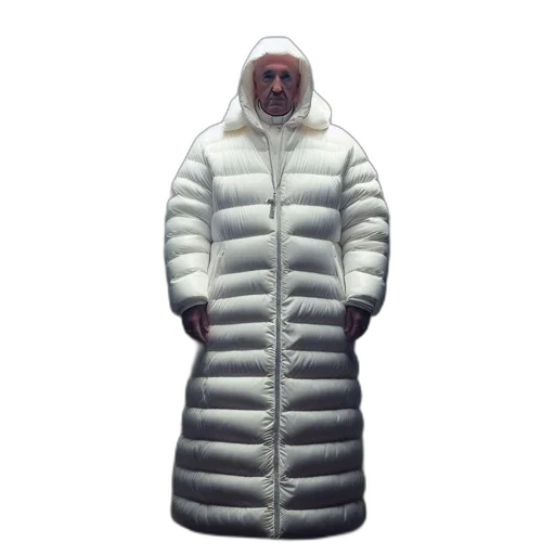 jacket, face, creature, animal, 3d render, concept art, photorealistic, pixel art transparent PNG cut-out