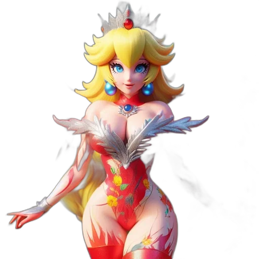 crown, dress, concept art, fantasy art, pixel art, 3d render, pastel, golden transparent PNG cut-out