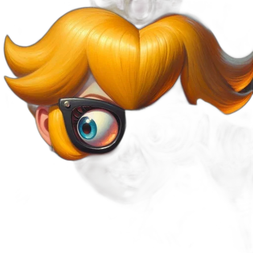 hair, mask, staff, face, concept art, cartoon, 3d render, fantasy art transparent PNG cut-out