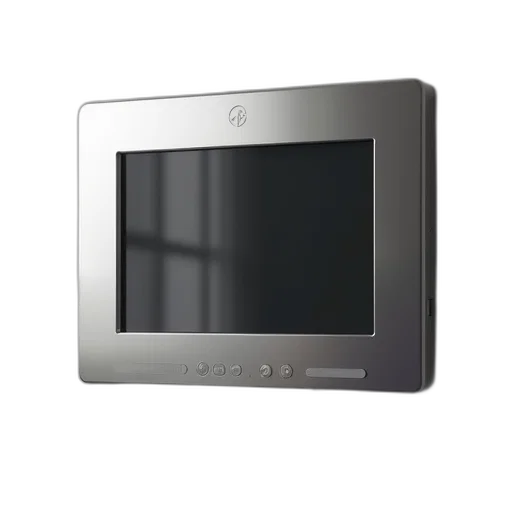3d render, silver, wall, mounted, screen, bluetooth, phone transparent PNG cut-out