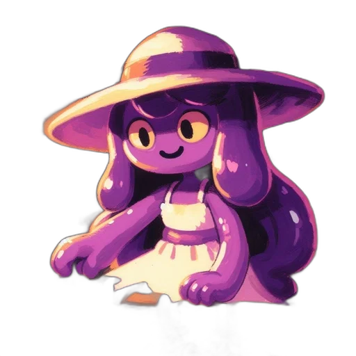 hat, creature, staff, dress, pixel art, concept art, watercolor, fantasy art transparent PNG cut-out