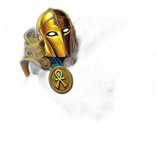mask, jewelry, weapon, robot, concept art, fantasy art, comic book art, pixel art transparent PNG cut-out