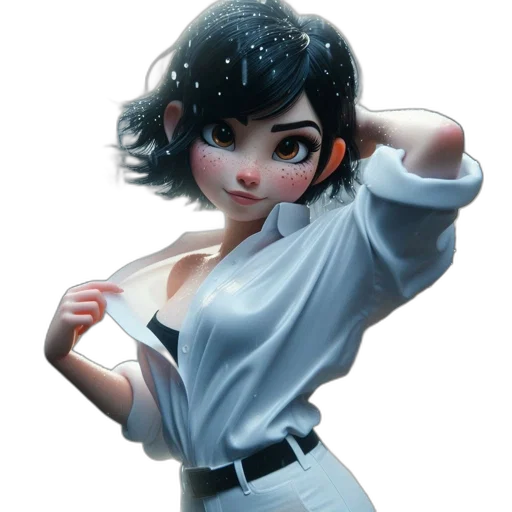 dress, robot, staff, face, concept art, 3d render, photorealistic, cartoon transparent PNG cut-out