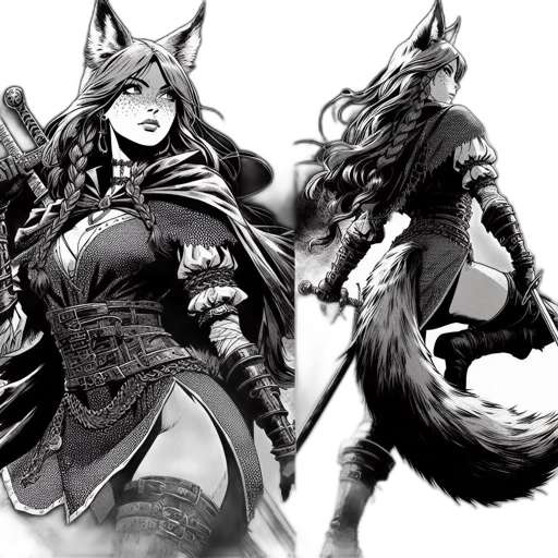 fantasy art, concept art, comic book art, photorealistic transparent PNG cut-out