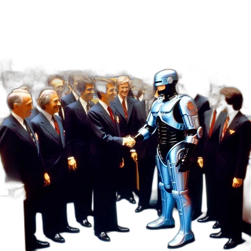 robot, concept art, vaporwave, comic book art, pixel art, outer space, city street, blue transparent PNG cut-out