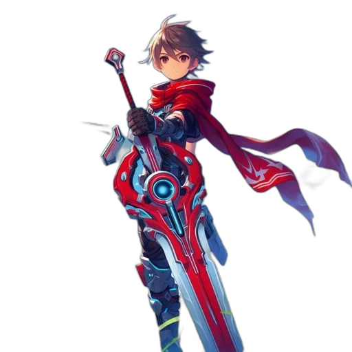 sword, weapon, staff, jacket, concept art, fantasy art, pixel art, 3d render transparent PNG cut-out