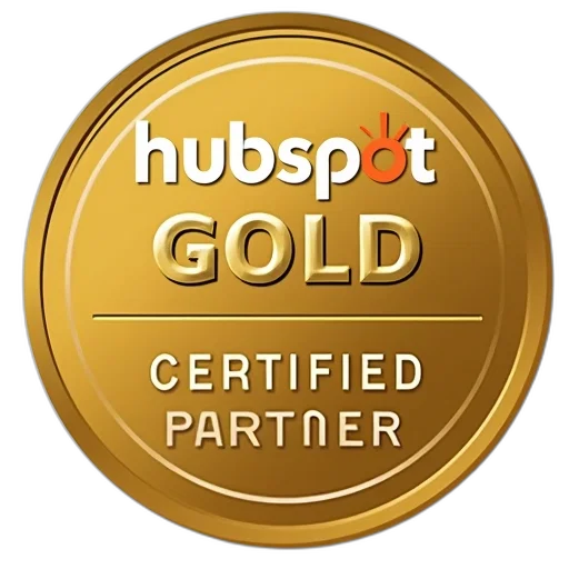 hubspot, gold, certified, partner transparent PNG cut-out