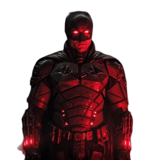 robot, concept art, comic book art, cyberpunk, 3d render, red, dark, armored transparent PNG cut-out