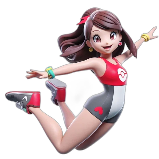 dress, concept art, 3d render, cartoon, anime, animated, female, sports transparent PNG cut-out