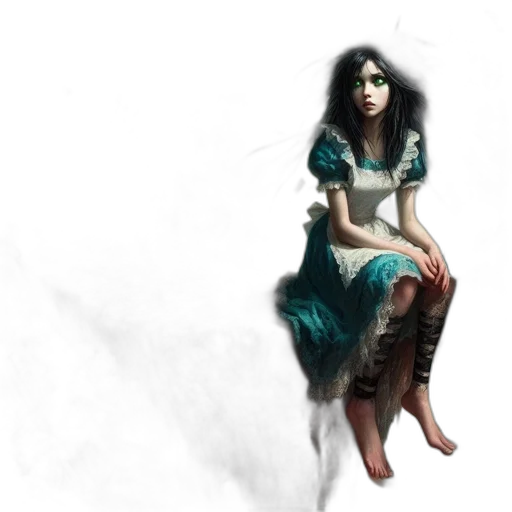 dress, creature, fantasy art, concept art, photorealistic, comic book art, fog, blue transparent PNG cut-out