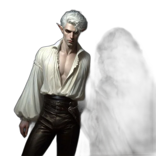 staff, jacket, creature, sword, concept art, fantasy art, photorealistic, comic book art transparent PNG cut-out
