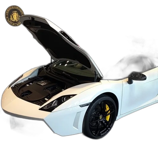 car, 3d render, photorealistic, concept art, cartoon, white, black, roof transparent PNG cut-out