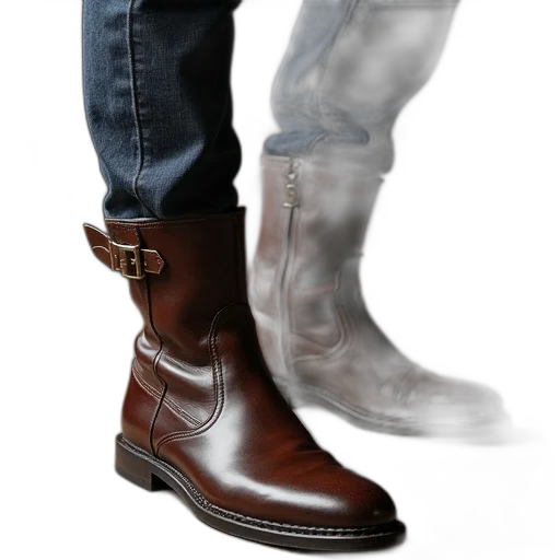 shoes, staff, weapon, photorealistic transparent PNG cut-out
