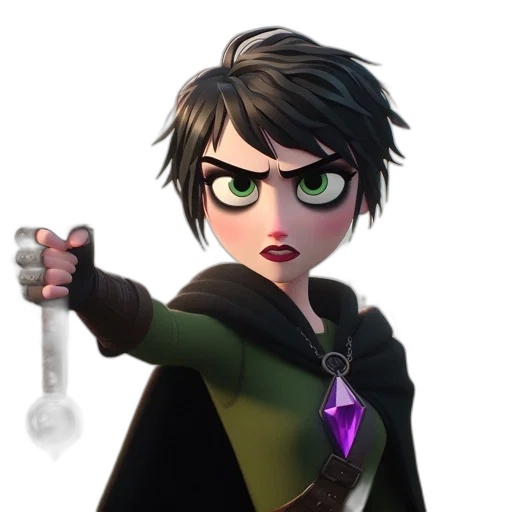 staff, weapon, sword, jacket, concept art, fantasy art, comic book art, 3d render transparent PNG cut-out
