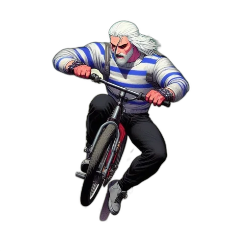 creature, concept art, pixel art, comic book art, 3d render, elderly, man, long transparent PNG cut-out