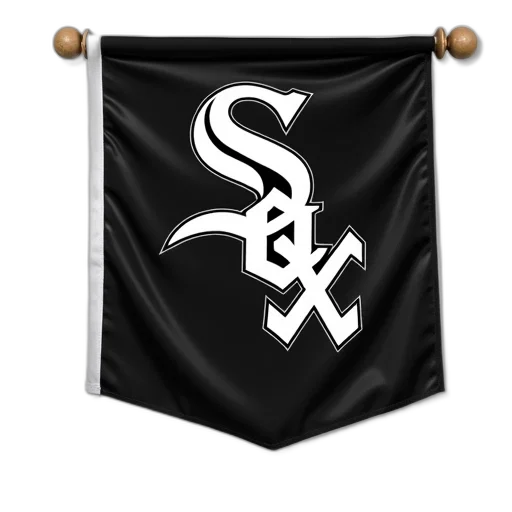 staff, black, white, baseball, flag, chicago, sox, logo transparent PNG cut-out
