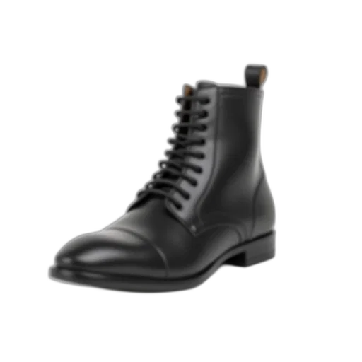 shoes, photorealistic, 3d render, black transparent PNG cut-out