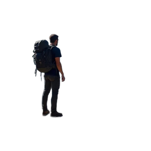 staff, jacket, robot, weapon, 3d render, concept art, pixel art, photorealistic transparent PNG cut-out