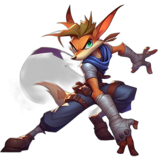 staff, concept art, fantasy art, pixel art, 3d render, anthropomorphic, orange-and-brown, fox transparent PNG cut-out
