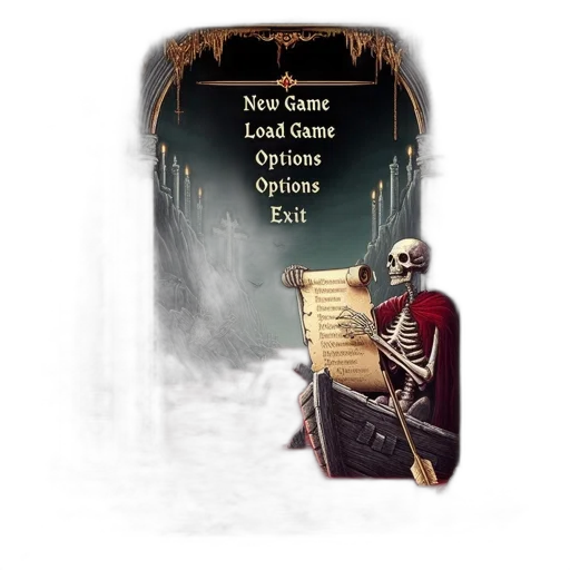 concept art, fantasy art, gothic, theme, gaming, interface, displays, dark transparent PNG cut-out