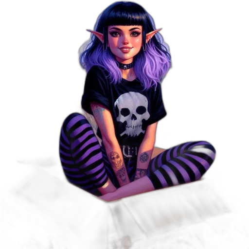 creature, hat, concept art, fantasy art, pixel art, 3d render, neon lights, dark transparent PNG cut-out