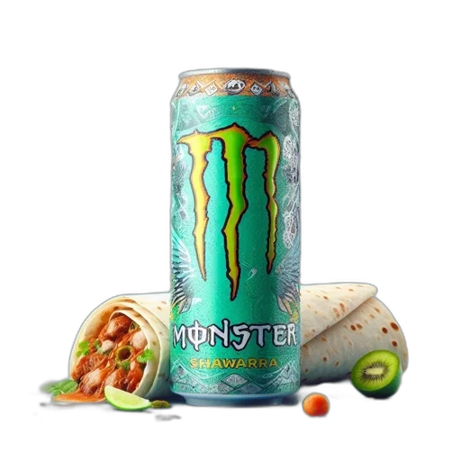 food, bottle, creature, weapon, vaporwave, concept art, 3d render, photorealistic transparent PNG cut-out
