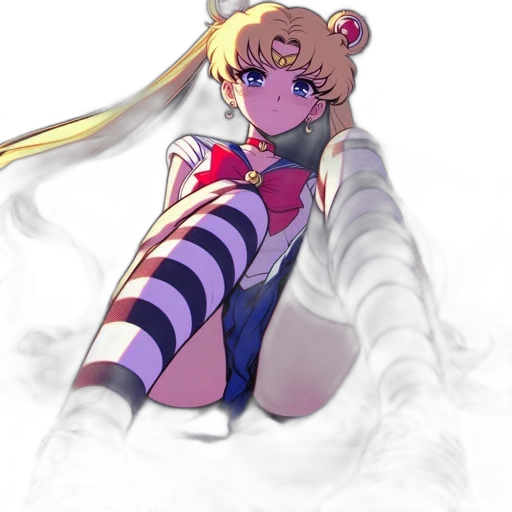 dress, weapon, staff, creature, anime, concept art, pixel art, vaporwave transparent PNG cut-out