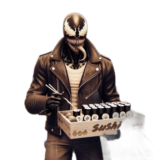 jacket, robot, mask, animal, comic book art, concept art, 3d render, photorealistic transparent PNG cut-out