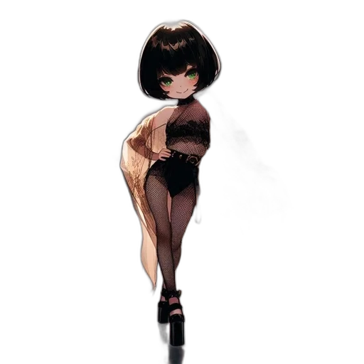 dress, staff, umbrella, hair, concept art, pixel art, cartoon, fantasy art transparent PNG cut-out
