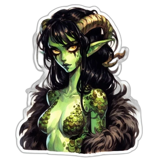 creature, fantasy art, pixel art, concept art, watercolor, green, fantasy, figure transparent PNG cut-out