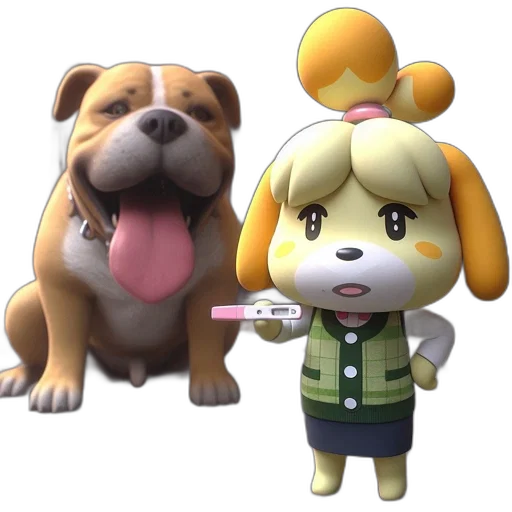 animal, staff, concept art, 3d render, golden, two, animated, characters transparent PNG cut-out