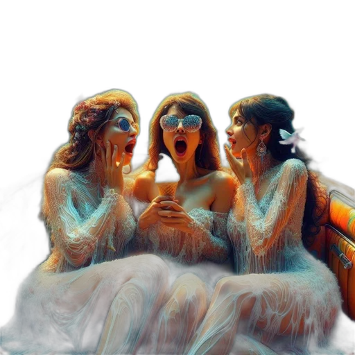 mask, jewelry, concept art, photorealistic, oil painting, fantasy art, neon lights, underwater transparent PNG cut-out