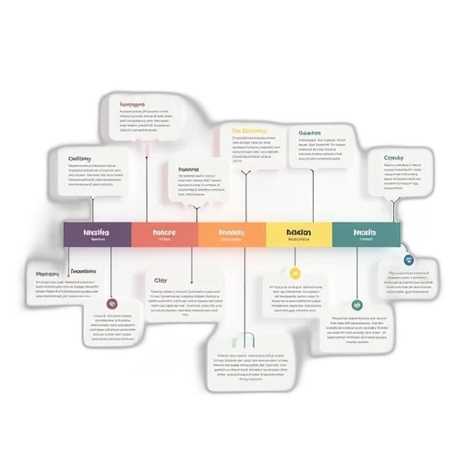 timeline, infographic, template, colorful transparent PNG cut-out