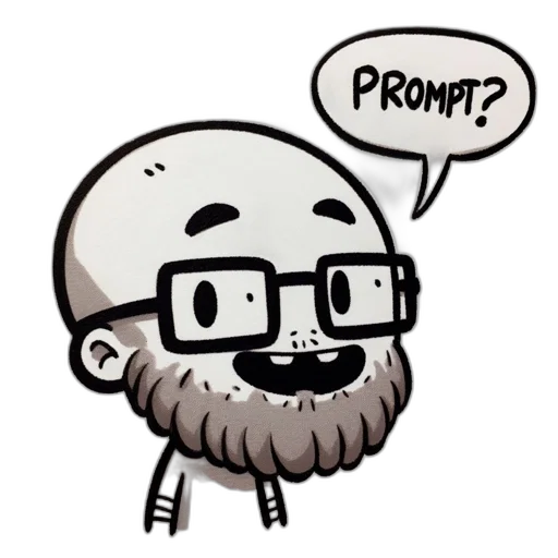 cartoon, concept art, pixel art, comic book art, character, bald, bespectacled, man transparent PNG cut-out