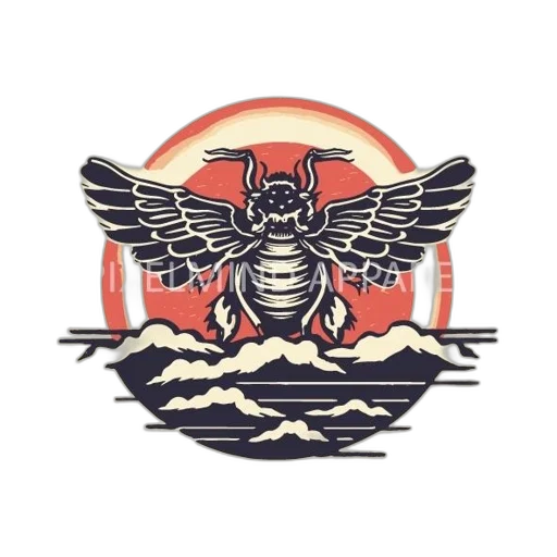 dragon, jacket, creature, pixel art, concept art, fantasy art, vaporwave, red transparent PNG cut-out