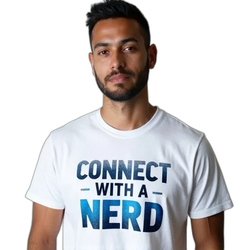 staff, robot, creature, weapon, man, wearing, white, t-shirt transparent PNG cut-out