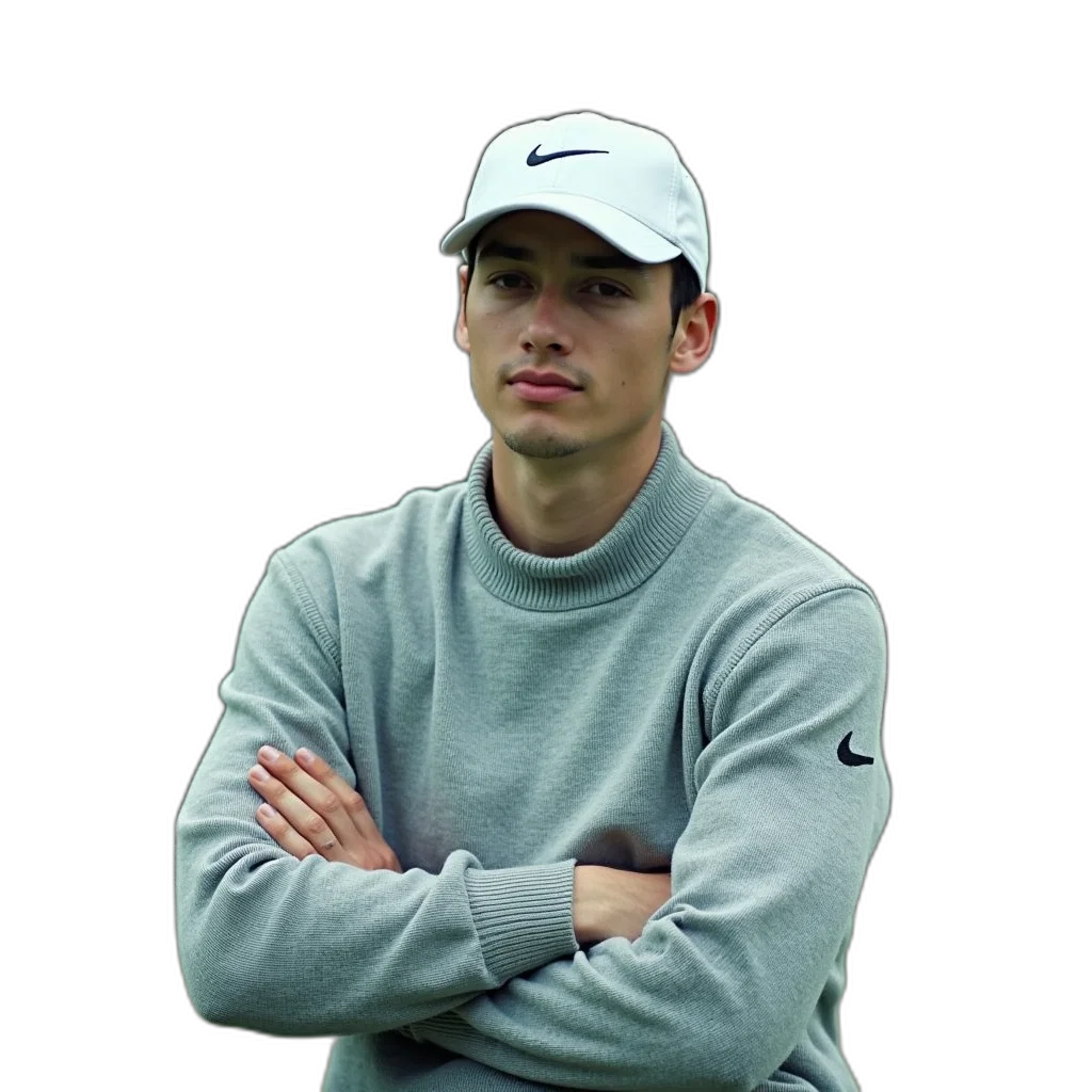 staff, jacket, hat, face, photorealistic, person, sitting, their transparent PNG cut-out