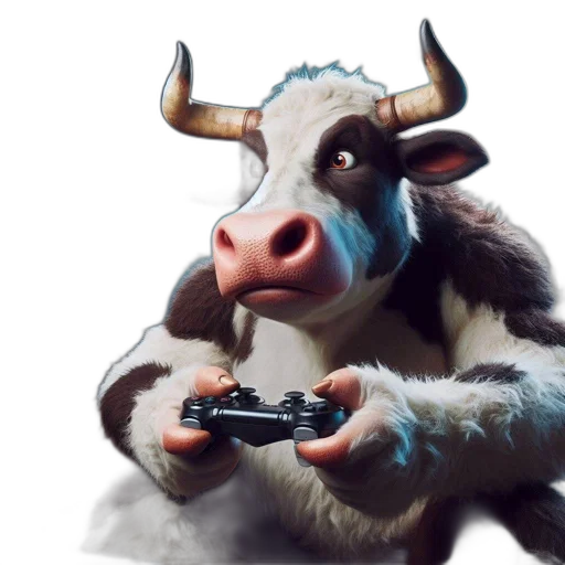 weapon, animal, concept art, photorealistic, 3d render, fantasy art, bull, human-like transparent PNG cut-out