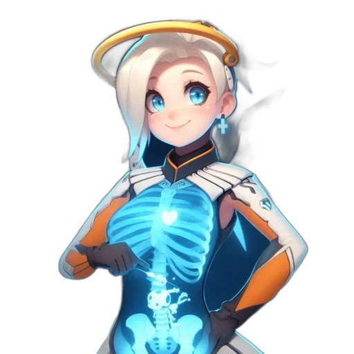 robot, staff, dress, weapon, anime, concept art, pixel art, cartoon transparent PNG cut-out