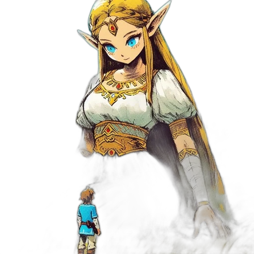 dress, sword, weapon, dragon, concept art, fantasy art, pixel art, watercolor transparent PNG cut-out