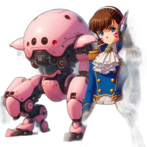 robot, weapon, creature, sword, concept art, pixel art, vaporwave, fantasy art transparent PNG cut-out