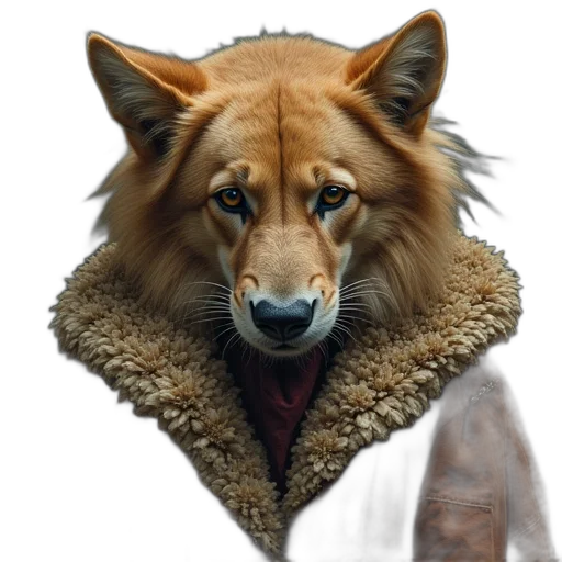 jacket, animal, staff, face transparent PNG cut-out